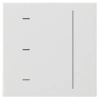 Gira 536527 System 3000 Touchaufsatz System 55, Reinweiß Seidenmatt
