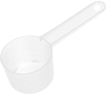 KLOP256 Messlöffel, Dosierlöffel 50 ml, 25g Transparent mit Skala 10ml, 20ml, 30ml, 40 ml, 50ml Waagen(Klar)