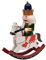 Ciao- Schiaccianoci Natale Soldatino Re a cavallo (28cm) in legno e tessuto, verde/blu