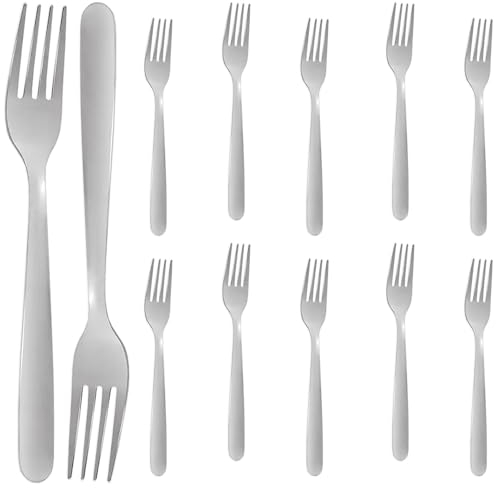 Fourchettes de table inox poli miroir 12 pieces 20 cm fourchette valable pour lave-vaisselle maison restaurants fourchette inox lot fourchette fourchettes de table inox