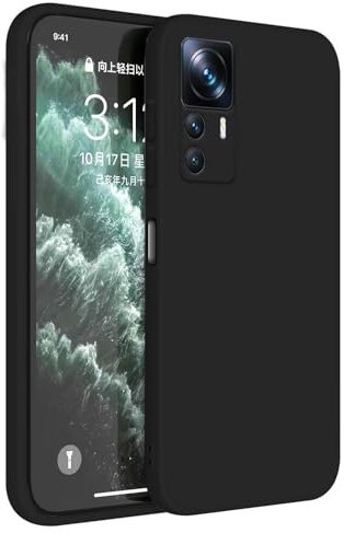 HAFFAN TPU Silikon Hülle kompatibel mit Xiaomi MI 12T Pro (6.67), Handyhülle Schutzhülle - Schwarz