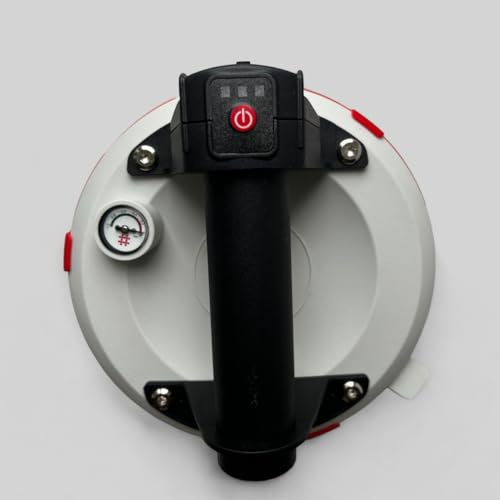 Ventouse Électrique avec Manomètre 2.0 – Ø 20 cm – 140 kg – Aspiration Automatique – Pour Carrelage, Vitre, Marbre, Grès Cérame – Avec Mallette de Transport – Testée par Artisan Carreleur