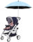Sombrilla para Silla con Abrazadera, Ajustable Sombrilla de Playa Universal Sombrilla Portátil Sombrilla para Silla Camping Carrito de Golf Blanqueador Patio Pesca Fiestas de Barbacoa(Cielo azul)