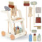 Mamabrum 3-in-1 Holz-Putzwagen für Kinder 3+ – Lauflernwagen, Reinigungsset und Rollenspielzeug, Pädagogisches Spielzeug, Fördert kreatives Spiel