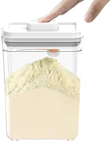 KYYGKY Luftdichte Aufbewahrungsbox Milchpulver-Spender mit Löffel 2.3L Formelbehälter Milchpulver-Kasten Behälter Pop Up Frischhaltedosen Versiegelter PulverbehäLter für Milchpulver und Lebensmitteln