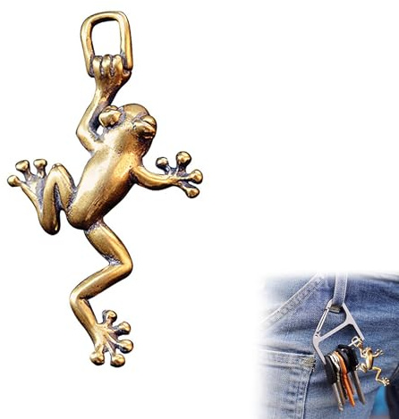 de voiture - Grenouille porte-bonheur à suspendre - Statue de prospérité - Porte-clés fengshui - Fabrication de bijoux - Breloques vintage - Boucles d'oreilles vintage - Statue de