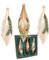 Krebs Glas Lauscha - Weihnachtsdekoration/Christbaumschmuck aus Glas - Xmas Forest Oliven - Farbe: Gold - Menge: 3 Stück - Größe: ca. 15 cm