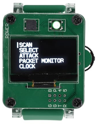 Programmier Bares Entwicklungs Platinen Modul, Programmier Bare Uhr mit 1,3 Zoll OLED Bildschirm, Angriffs Kontroll Test Werkzeug Wireless Fidelity Watch (GREEN)