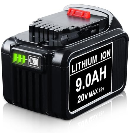 DASNITE 9.0Ah DCB200 Ersatzakku für DeWalt 18V Akku 20V MAX Li-ion DCB180 DCB181 DCB182 DCB203 DCB204 Ersatzakku für DeWalt Akku 18V Elektrowerkzeuge
