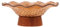 TOPBATHY Untersetzer Rattan- Boho-Tischdekoration Vorspeisentablett Korbtablett Serviertablett aus Rattan Tearoom Teetassenmatte Teezubehör Teetassenmatte mit hoher Basis