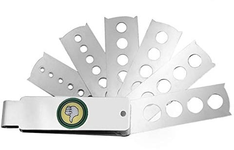 Pilipane Fächer-Edelsteinmessgerät, Edelstein und Diamant-Messgerät für genaue Karat-Größentabelle, kompakter Schmuckgrößenmesser für Steine, Diamanten und Edelsteine