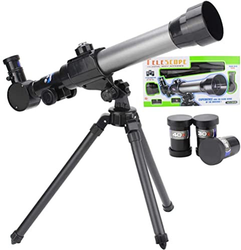 Telescopios para Niños Principiantes 60 Mm HD Refractor Telescopio para la Astronomía Alcance de Inicio con Trípode, Telescopio para Niños Adultos para Principiantes, Telescopio