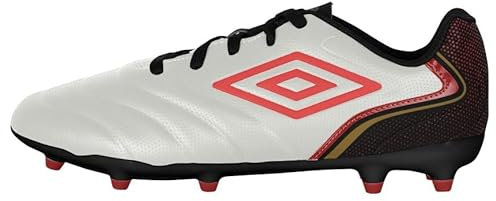 Umbro Tocco 5 League FG, Tacos de fútbol Hombre, Gris Claro, Rojo, Negro, 42.5 EU