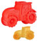 Moule à Tracteur en Silicone, 25.5x16.5cm Half Forest Moule À Gâteau Tracteur, Moule Cuisson Tracteur 3D, moule Tracteur Enfant, pour Voiture Sécurité du Lave Vaisselle pour Gâteau de Fête, Pain
