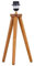 firstchoicelighting Wooden Tripod Table Lamp or Bedside Light Base Only, Natural Dark Oak, Height 38cm, LED Compatible