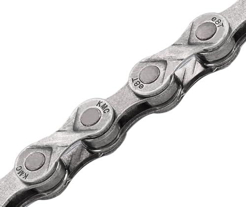 KMC e8 Turbo EPT Anti-Rust 8 Speed e-Bike Chain, Dark Silver, 122 Links