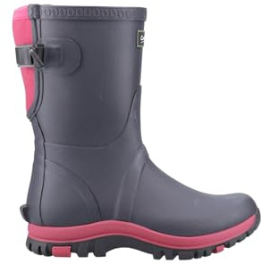 Cotswold Realm Adjustable Short Wellington Boot Female Navy/Pink