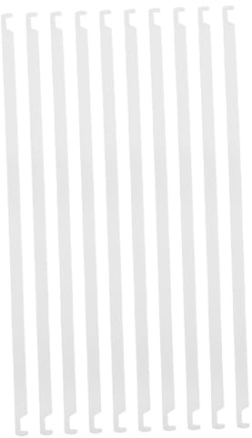 Office Hanging File Rods 10pcs Iron Metal Bars for Desk Storage | White, Modern Minimalist Style, File Storage Use in Offices, Space Saving Replacement Rods