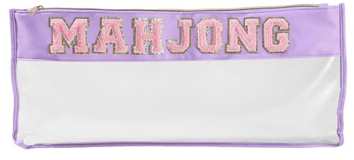 tulahkomen Mahjong Tile Bag | Large Zippered Mahjong Accessory Bag - Protective Organizer Pouch for Business Gatherings Camping Teens Daily Picnic Party Outdoor Adults
