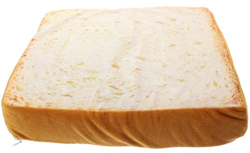 BESTonZON Toastförmiges Katzensitzkissen Weiches Plüsch Bodenkissen Abnehmbar Waschbar Wärmespeicherndes Haustierkissen Für Sofa Und Auto Lustiges Dekokissen