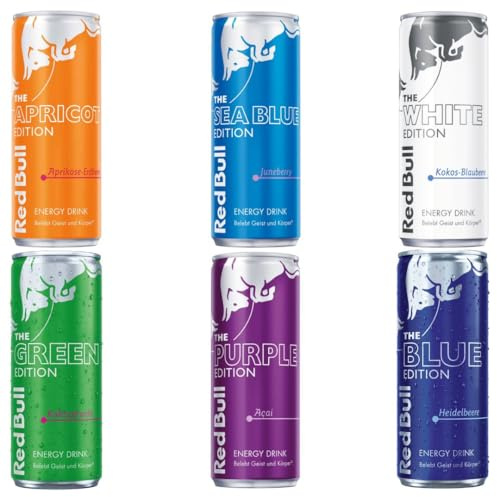 Red Bull Probierset 6×250 ml | Gaming Booster, Zockerpaket der wake-up kick mit dem roten Bullen | Energy Drink Mix | eiskalt genießen