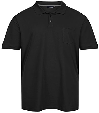 North Latitude Poloshirt schwarz Übergröße