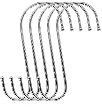 SumDirect Robuste S-Haken – 5 Stück, 14 cm, extra groß, Meta-Edelstahl, S-förmige Haken zum Aufhängen