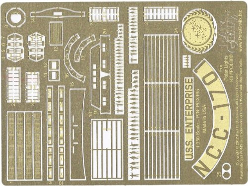 Paragrafix PGX165 TOS 1/350 USS Enterprise Photo Etch Set for Polar Lights POL880