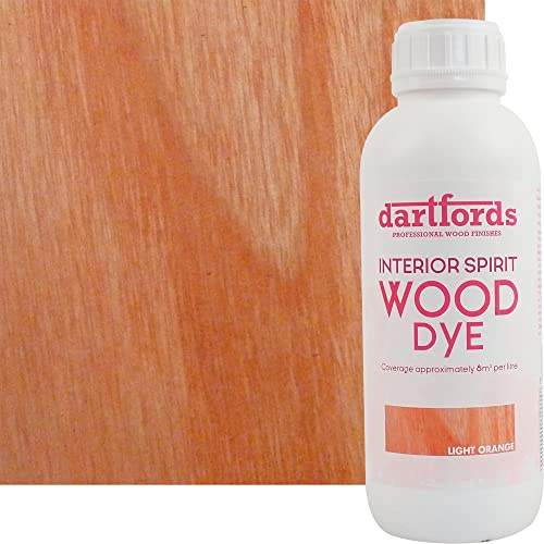 dartfords Light Orange Interior Spirit Based Wood Dye - 1 litre Bottle