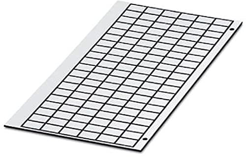 PHOENIX CONTACT GPE 13X 9 WH Gravurmaterial, Matte, Beschriftbar mit Plotmark, Engraving Unit, Cms-P1-Plotter, P1 Engraving Unit, Kleben Montageart, 13mm x 9mm Schriftfeldgröße, 10 Stück
