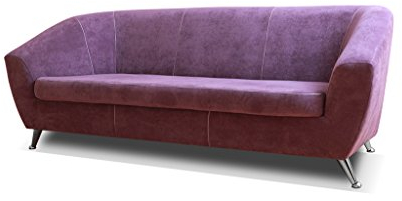 mb-moebel Kleines Büro Couch Sofa 202 x 59 cm Violett NOVUM