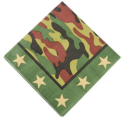 Oriental Trading Camouflage Servietten, 16 Stück