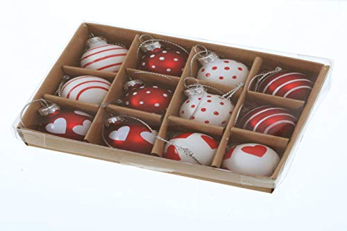 BOLTZE 12 stück Durchmesser 3 cm weihnachtskugeln Party Kugeln Weihnachtsbaum Dekoration hängen Weihnachten Home Party Decor neujahrsgeschenk rot