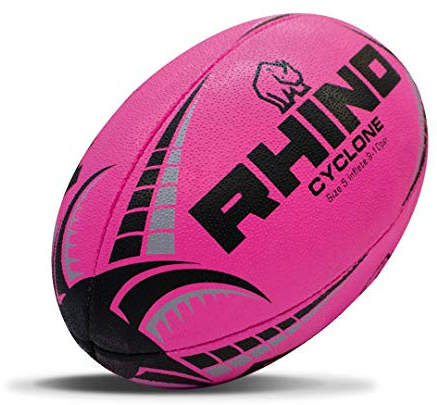 Rhino Cyclone Ballon de Rugby Rose Vif (5)