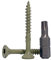Paquete de 200 piezas con acabado anticorrosión verde de 4,5 x 40 mm, tornillos para madera, cabeza torx, tipo 17, cabeza avellanada, tornillo exterior (200, 4,5 x 40 mm)