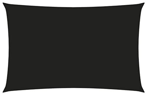 vidaXL Parasole a Vela Ombra Tenda da Sole Elegante Moderna Anti UV Giardino Frangisole Terrazza Balcone Oxford Rettangolare 5x8 m Nero