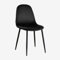 SKLUM Chaise de Salle à Manger en Velours Glamm Noir Noir