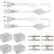 BAGZY 1,5M/59 pouces 2pcs cordon d'alimentation LED, pour 220-240V connectable de bout en bout bande néon LED, comprend 4pcs couvercle d'extrémité, kit de broches 4pcs