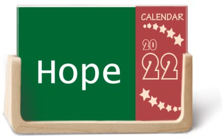 Hope Word Inspirational Zitat Sprüche 2022 Tischkalender Planer 12 Monate