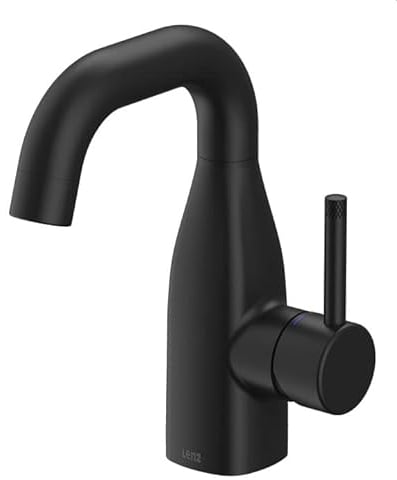 Lenz Badarmatur POLA in schwarz-matt – hochwertige und markante Waschtischarmatur mit Wassersparkfunktion – schnelle Montage und einfache Reinigung – 46070851