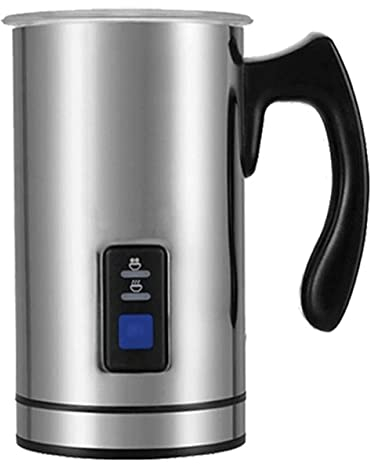 HMTE Montalatte Montalatte Elettrico in Acciaio Inox 250ml Schiuma Automatica Calda E Fredda E Scalda Latte per Cappuccino Latte
