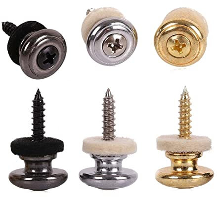 VSOLS 2 Stück Kupfer Gitarrengurt Schlösser Pilzköpfe Gitarre Bass Gurt Schlösser Stifte Gürtelschnalle Knöpfe (Color : C)