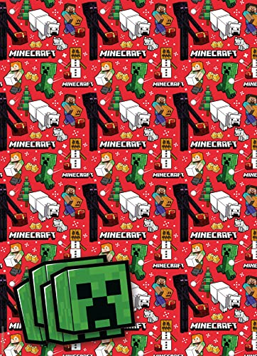 Danilo Promotions Weihnachts-Geschenkpapier, 4 Bögen, Geschenkanhänger für Geschenkpapier, mehrfarbig