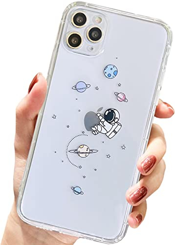 AMART für iPhone 11 Pro Hülle,Durchsichtig HandyHülle mit Astronaut Planet Stern Muster Hülle Transparent Klar Ultra Dünn Weich Silikon Stoßfeste mit Motiv Schutzhülle für iPhone 11 Pro(Embrace)