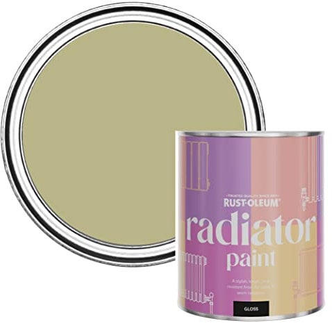 Rust-Oleum Green Heat Resistant Radiator Paint in Gloss Finish - Sage Green 750ml