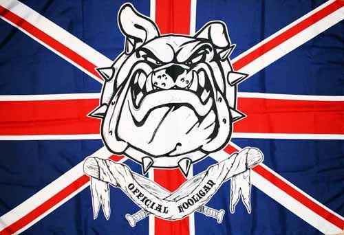 AZ FLAG - Flagge Official Hooligan Vereinigtes Königreich - 90x60 cm - Britische Fahne 100% Polyester mit Messing-Ösen - UV-beständig - Vives Farben - 50g