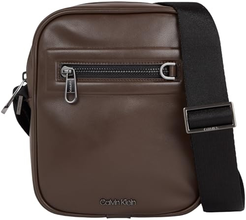 Calvin Klein Herren Umhängetasche Elevated Reporter Klein, Braun (Java Brown Smooth), Einheitsgröße