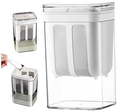 Passoire à Yaourt, passoire à Fromage 1,1 L sans PA avec Un Sac et Un Couvercle en Maille Fine, Filtre à jus Transparent étanche pour Faire du Yaourt Grec épais, du Lait de soja