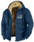 KONG JIMFAN Herren Jacken Pilotenjacke Hemd Mit Manschettenknöpfen Ünne Jacke Herren Holzfällerhemd Y2k Zip Up Hoodie Winter Jacket Men Jacke Winter Bunte Hemden Ajour Strickjacke(Navy,5XL)