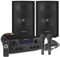 VONYX Fenton Home Karaoke Machine with AV430B Bluetooth Amplifier, Dual Wired Microphones & Passive 6-Inch Bookshelf Speakers - Karaoke System for Adults, Parties & Home Audio Entertainment